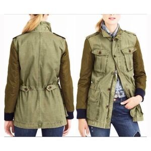 J CREW  Quilted  Boyfriend Fatigue Military Jacket Women's Size XS